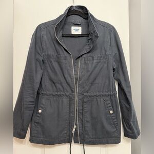 Women's Navy Blue Utility Jacket, Old Navy